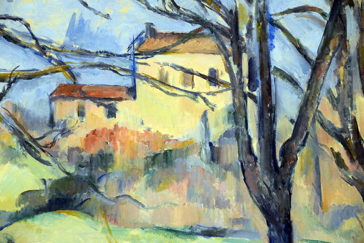 05B Trees and Houses Near the Jas de Bouffan Close Up - Paul Cezanne 1885-86 - Robert Lehman Collection New York Metropolitan Museum Of Art